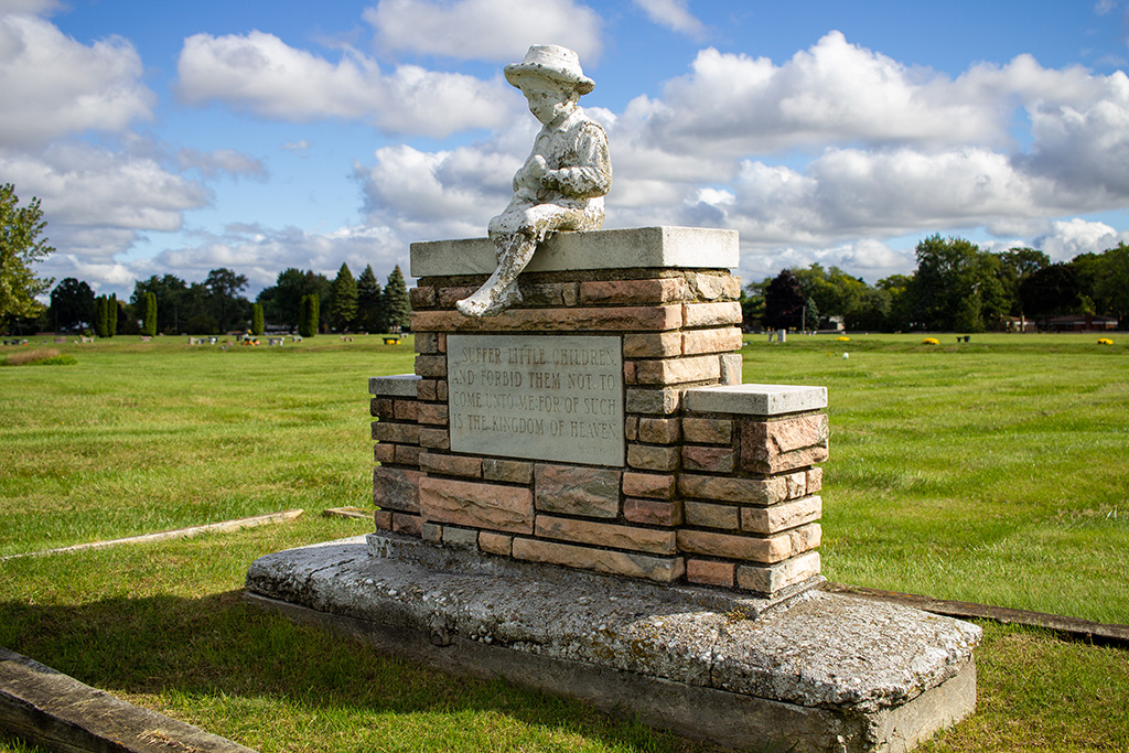 childrens grave section on grounds of East cemetery